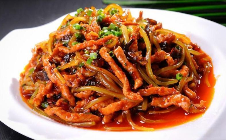 Shredded Pork with Spicy Sour Garlic Sauce (spicy)