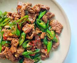 Three Peppers Lamb (spicy)